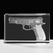 3D-Kristallglasblock Pistole