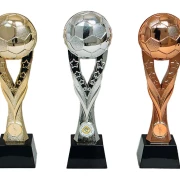Fußball Pokal, Trophäe Fußball Gold Silber Bronze