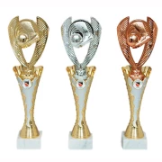 Fußball Pokal, Trophäe Fußball Gold Silber Bronze