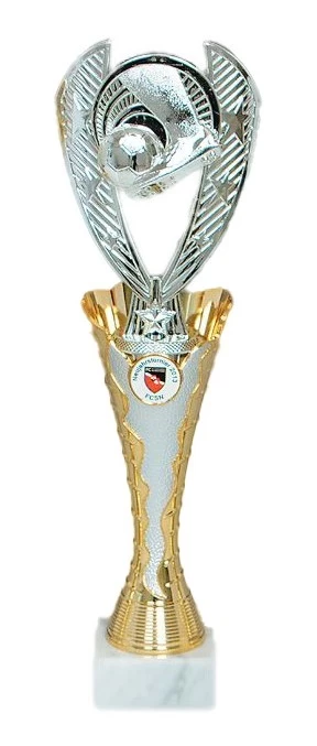 Fußball Pokal, Trophäe Fußball Silber
