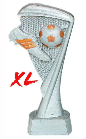 Trophäe Resin Fußball/Schuh gold silber