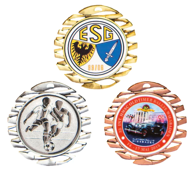 Medaille Ø 70 mm gold silber bronze neutral