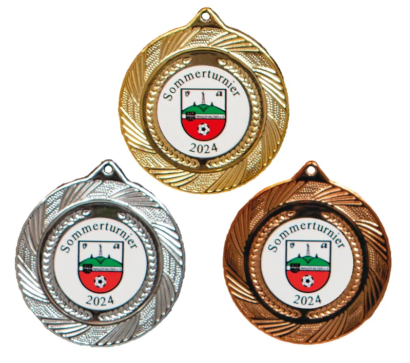 Medaille Ø 70 mm gold silber bronze