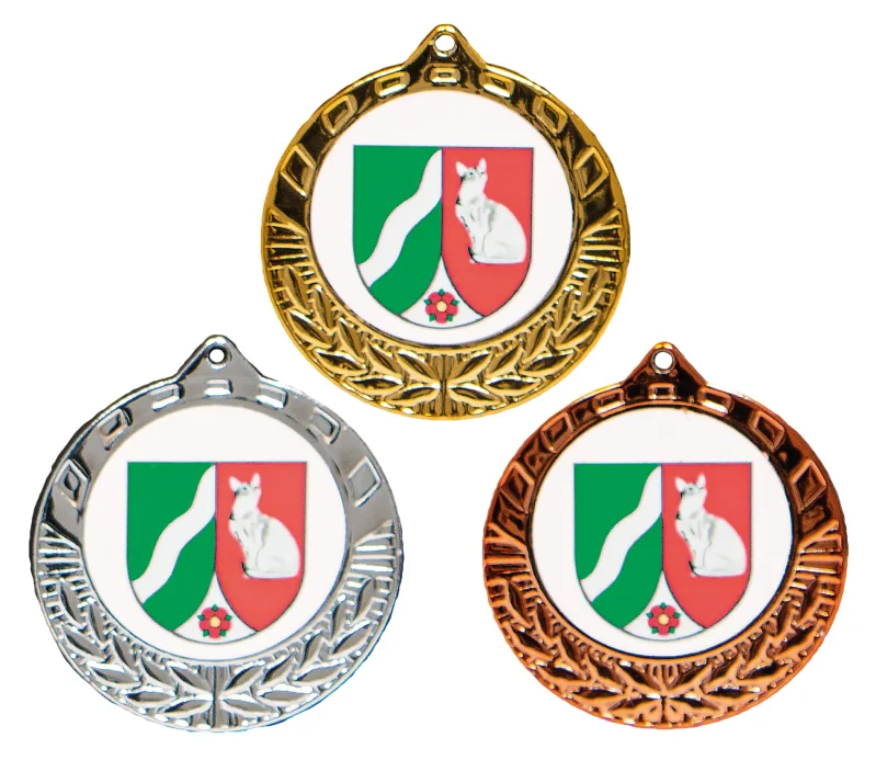 Medaille Gold Silber Bronze neutral