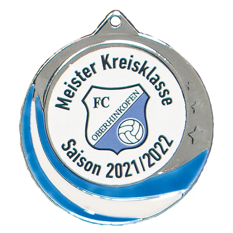 Medaille Silber Blau