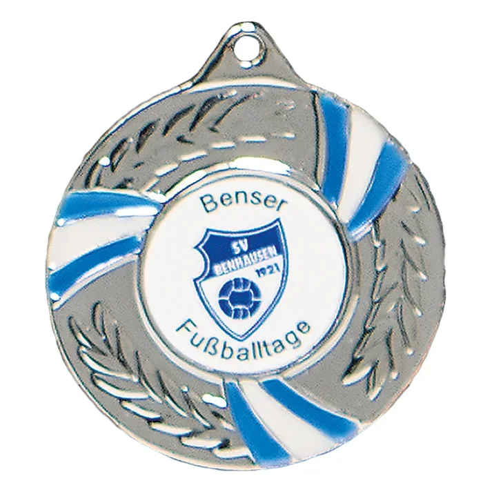 Medaille silber blau