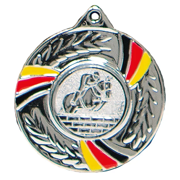 Medaille silber rot gelb schwarz