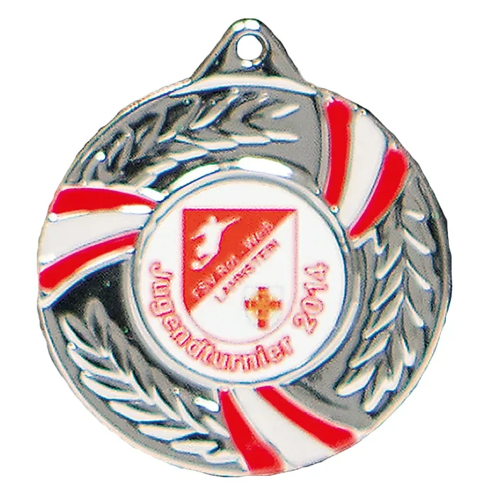 Medaille silber rot