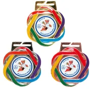 Medaille Gold Silber Bronze Bunt Farbig