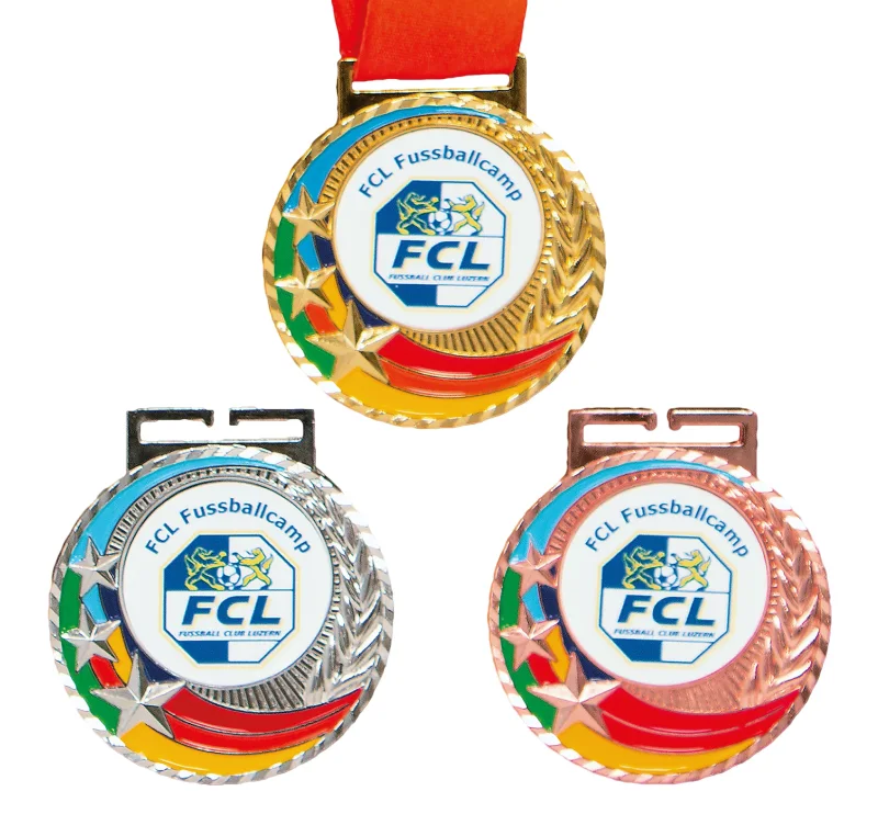 Medaille Gold Silber Bronze Bunt Farbig