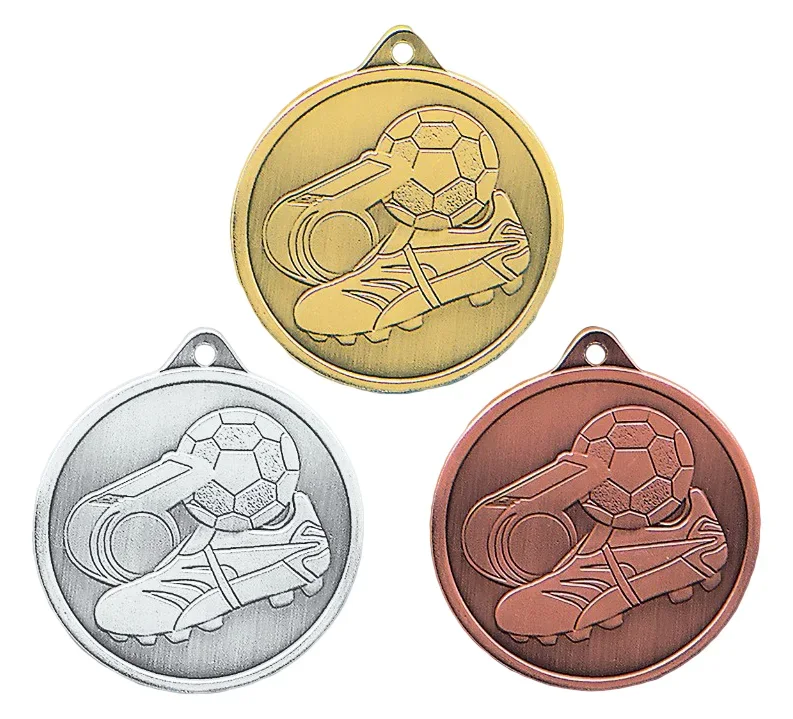 Fußball Medaille gold silber bronze