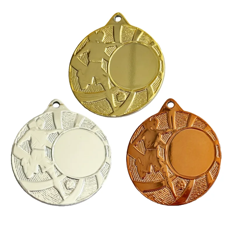 Medaille Fußball gold silber bronze