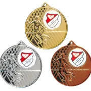 Fußballspieler Medaille Ø 70mm gold silber bronze