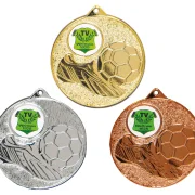 Medaille Gold Silber Bronze Fußball