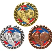 Fußball Medaille gold silber bronze