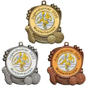 Medaille Gold Silber Bronze Fußball