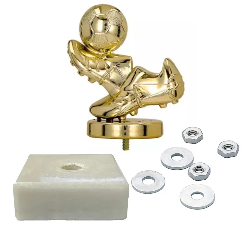 2 Fußballfiguren in Gold und Silber