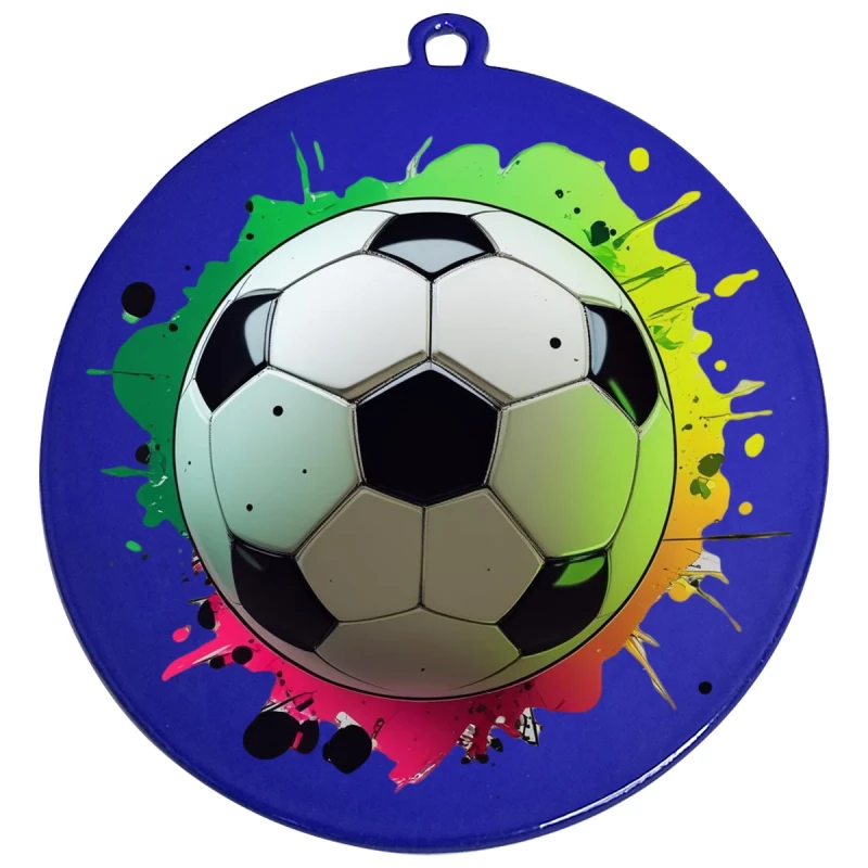 PD DU7001F Farbige Fußballmedaillen mit UV-Druck Ø 70mm