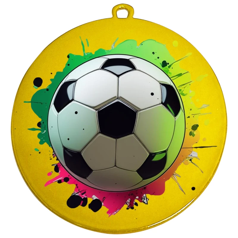 PD DU7001F Farbige Fußballmedaillen mit UV-Druck Ø 70mm