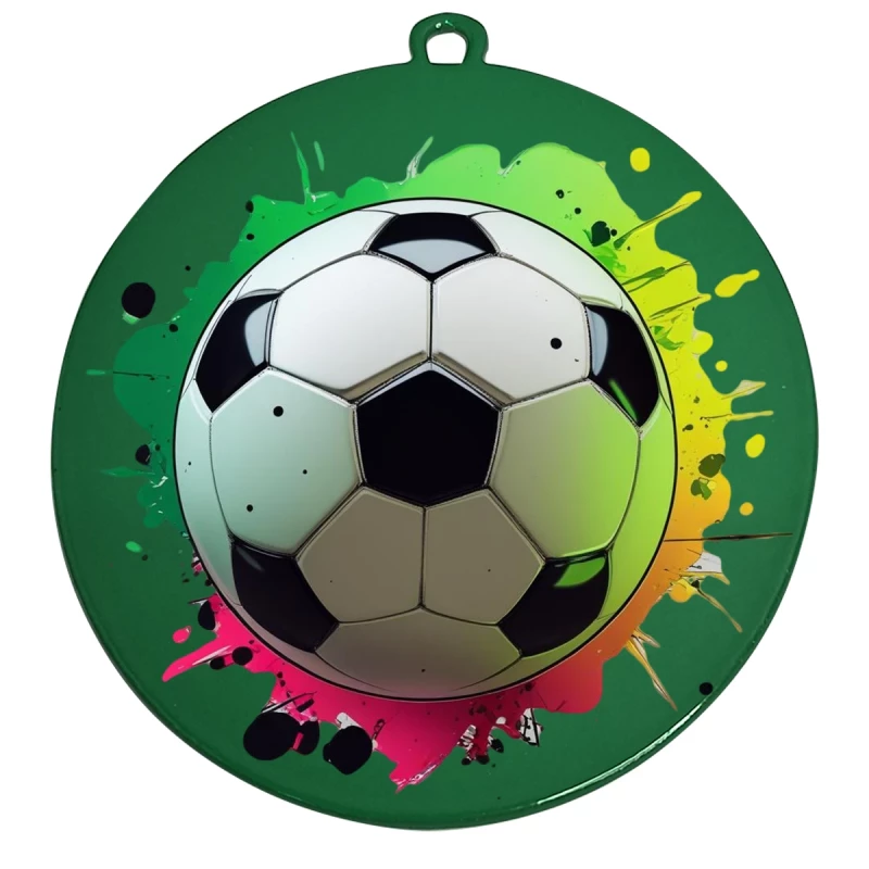 PD DU7001F Farbige Fußballmedaillen mit UV-Druck Ø 70mm