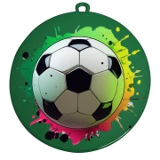 PD DU7001F Farbige Fußballmedaillen mit UV-Druck Ø 70mm