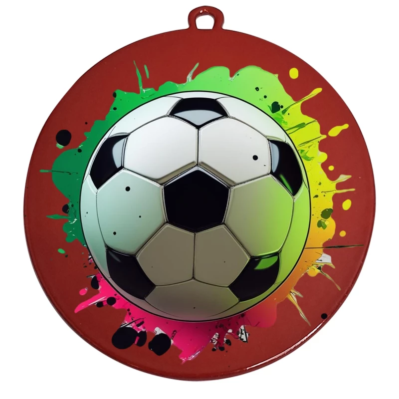 PD DU7001F Farbige Fußballmedaillen mit UV-Druck Ø 70mm