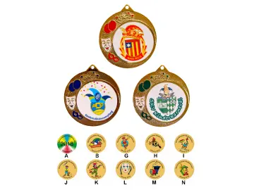 PD F020 Colorful carnival mask medal