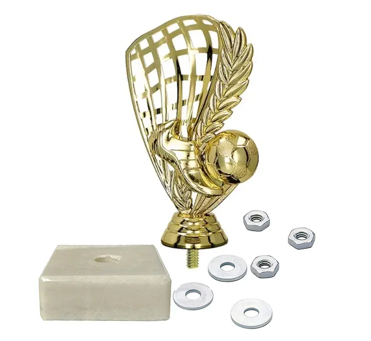 2 Fußballfiguren in Gold und Silber