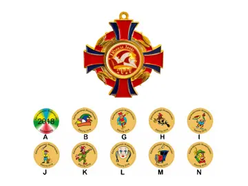 PD K003 Cross-shaped carnival medal