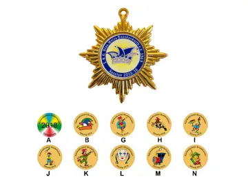 PD K005 Star-shaped carnival medal
