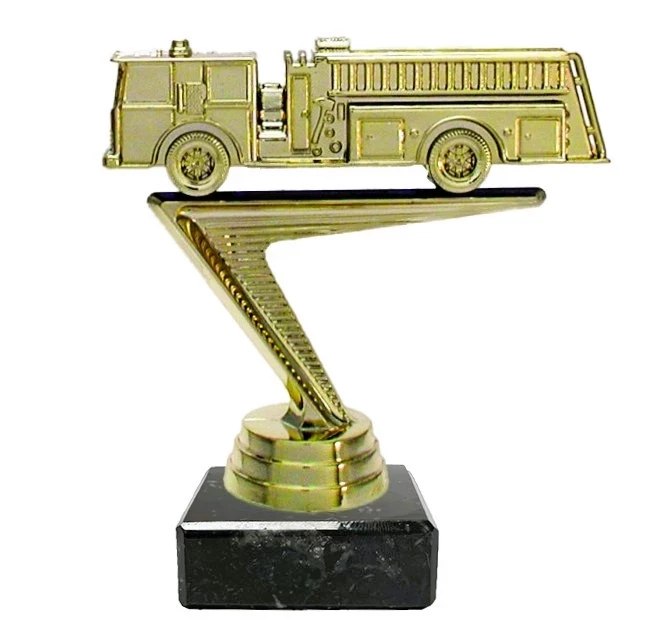 Figur Kunststoff Feuerwehr in 3 Größen gold