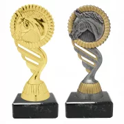 Figur Kunststoff Reitsport in 3 Farben Gold Silber Altsilber