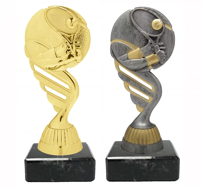 Figur Kunststoff Tennis in 3 Farben gold silber altsilber