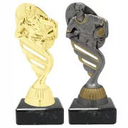 Figur Kunststoff Rugby in 3 Farben gold silber altsilber