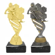 Figur Kunststoff Ski Alpin in 3 Farben gold silber altsilber
