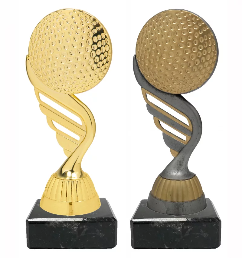Figur Kunststoff Golf in 3 Farben gold silber altsilber