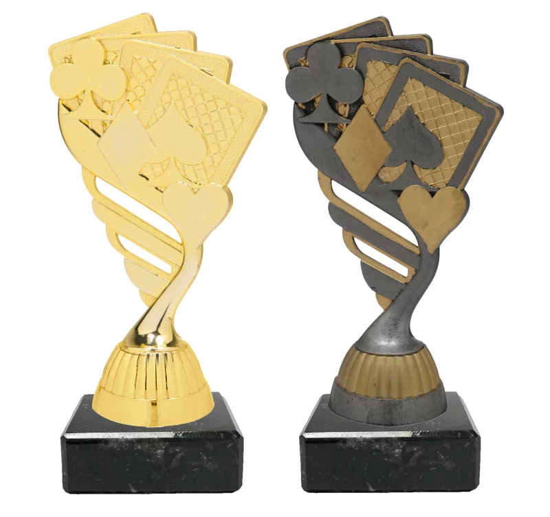 Figur Kunststoff Karten/Poker in 3 Farben gold silber altsilber