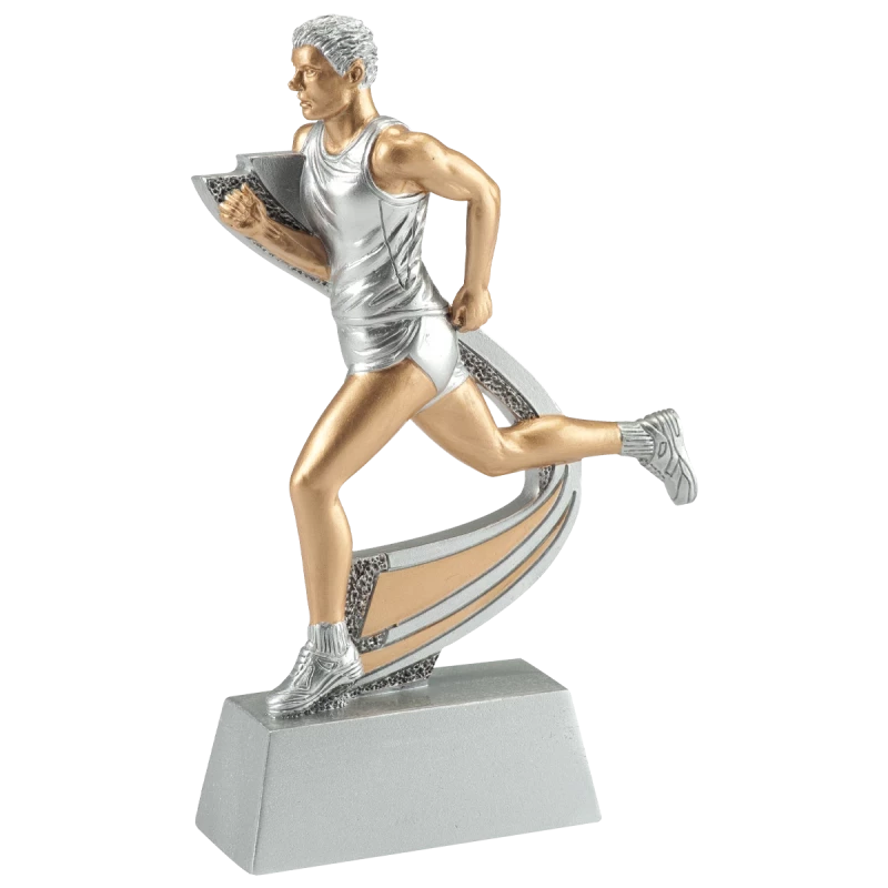 Resinfigur in 3 Größen Laufen Herren silber