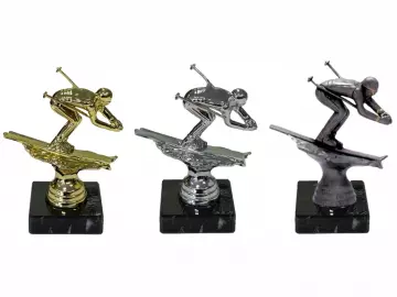 PD S 34532 Price for one 3,50 Euro Figure downhill skiing-series of 5 sets of 3 15 pieces