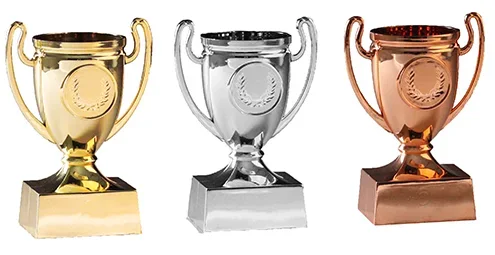 Henkel-Pokale in Gold, Silber und Bronze