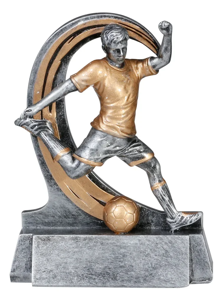 Resinfigur Jugendfußball Sieger in 3 Größen silber