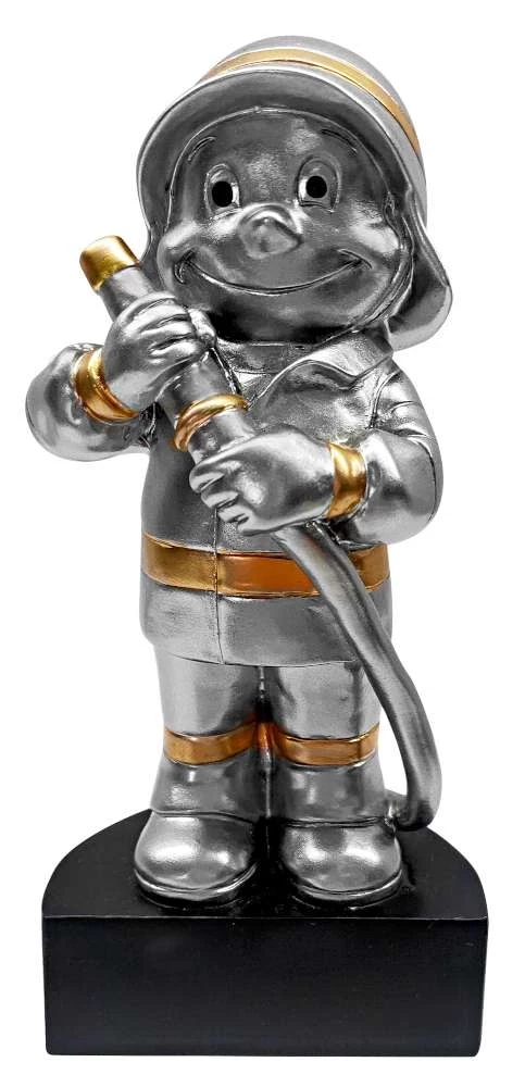 Resinfigur St. Florian in 2 Größen altgold