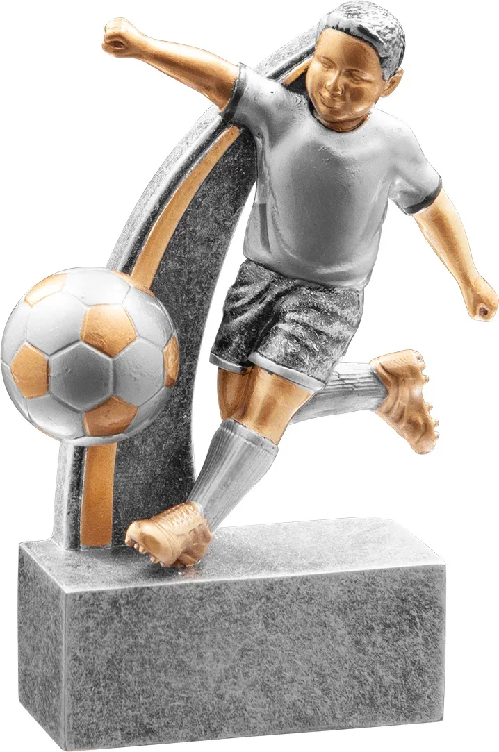 Resinfigur Jugendfußball Sieger in 3 Größen silber
