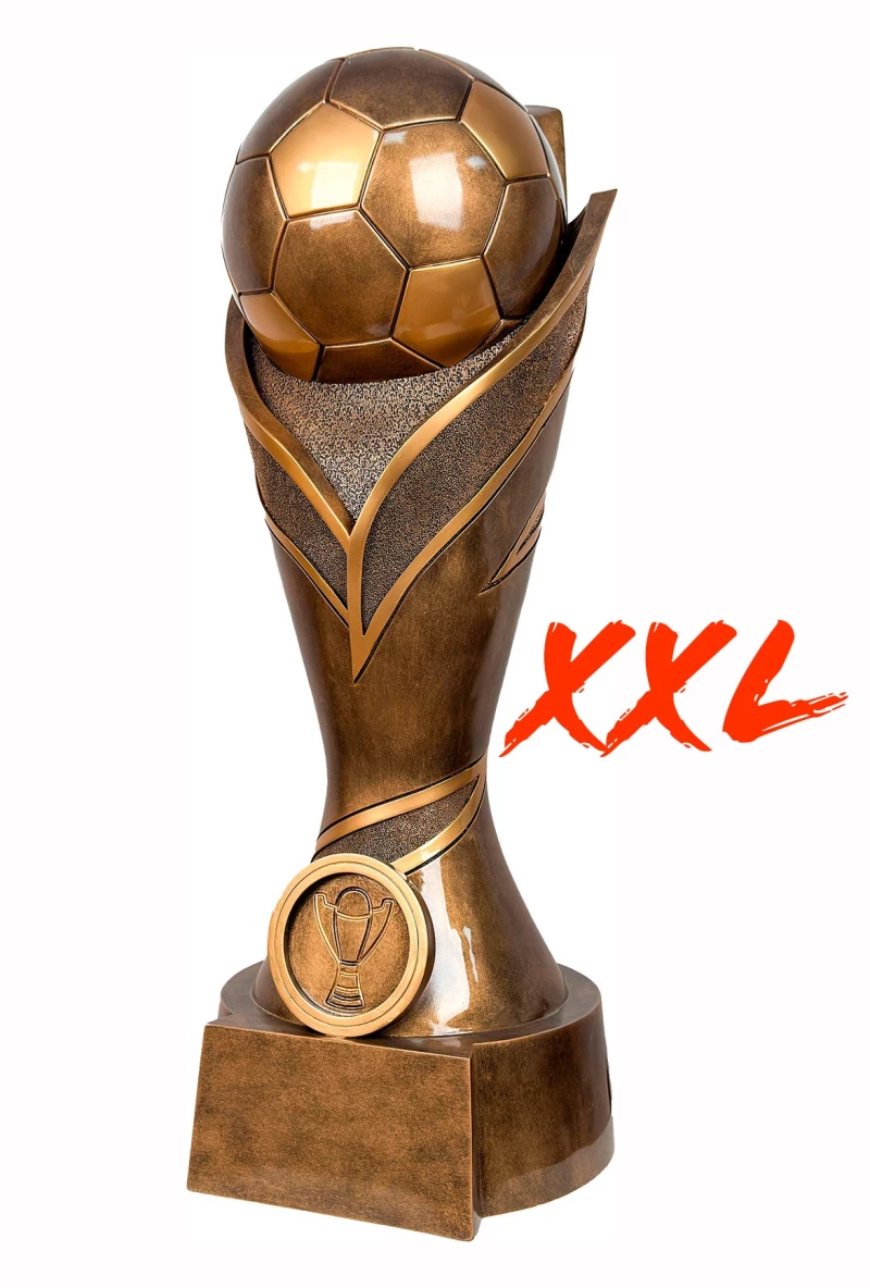 Pokal Resin Fußball gold 100 cm