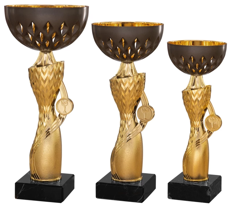 Klassische Pokale ohne Deckel gold schwarz