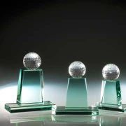 Jadeglas-Trophäe Golf-Ball Ø60mm in 3 Größen