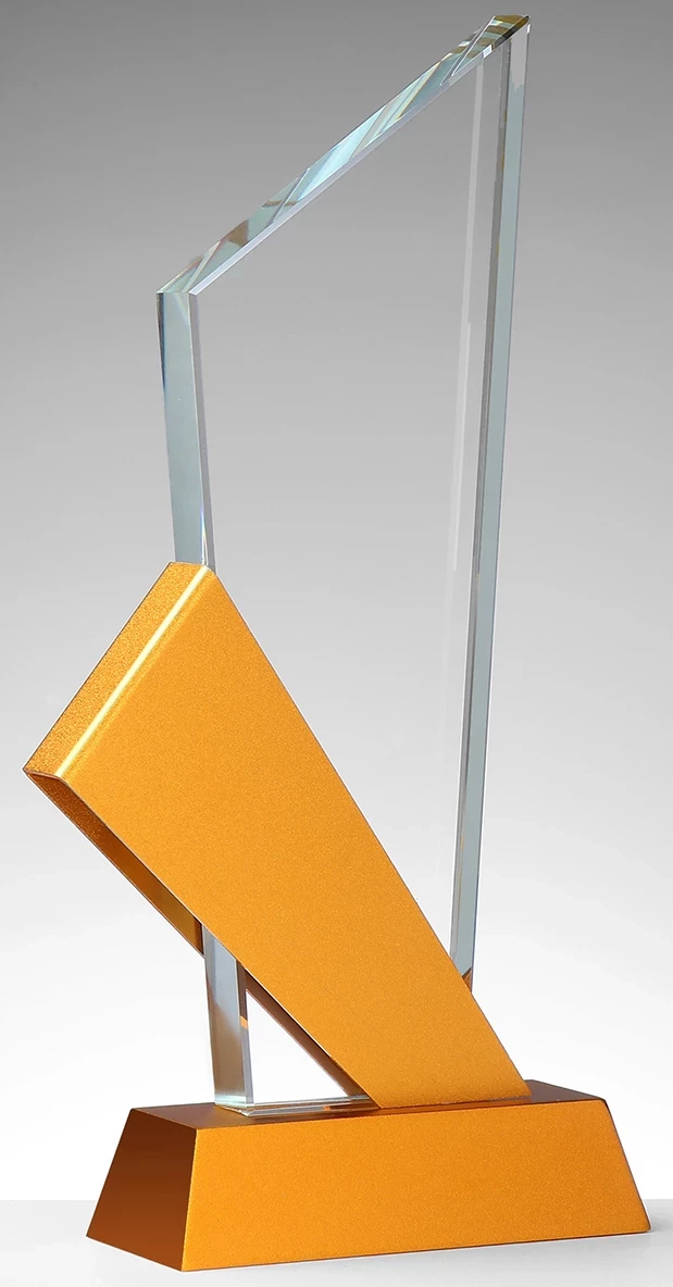 Kristallglas-Trophäe Gold Glasständer