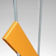 Kristallglas-Trophäe Gold Glasständer