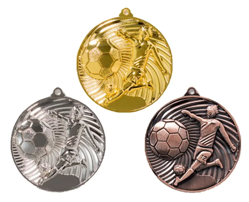 Fußball Medaille gold silber bronze
