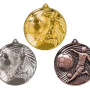 Fußball Medaille gold silber bronze